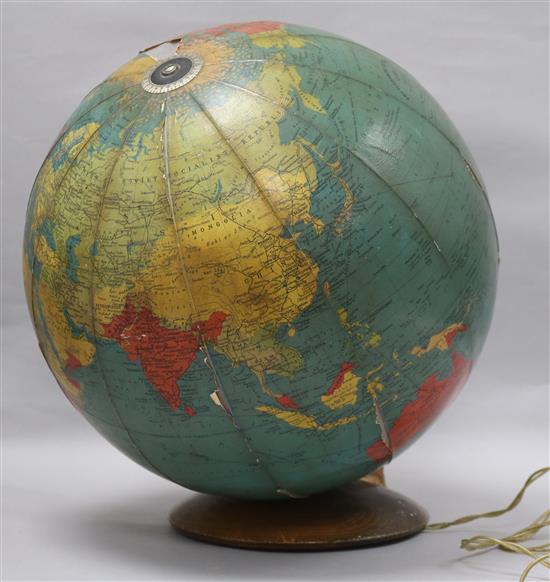 An Encyclopedia Britannica globe lamp